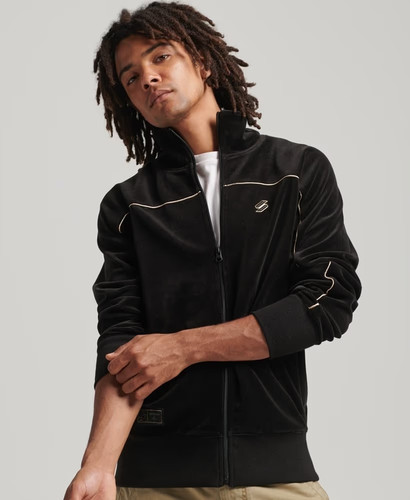 Superdry velour track top - superdry,