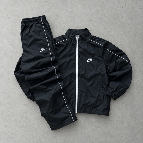 Nike tracksuit black white - nike, black/white